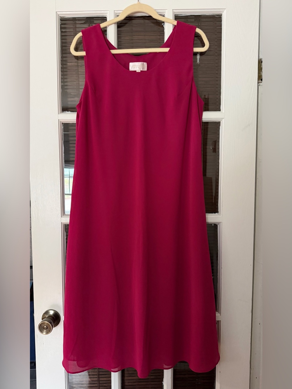 Studio I Women’s 18 Pink Lined Sleeveless Swing Shift Dress | SKU 0182